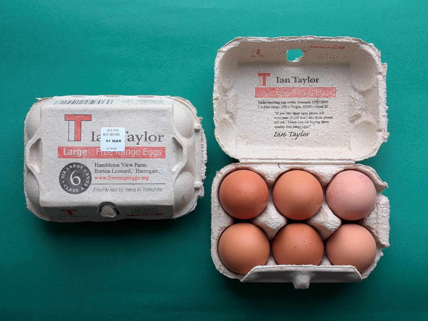 Fresh Eggs - Free range, half dozen